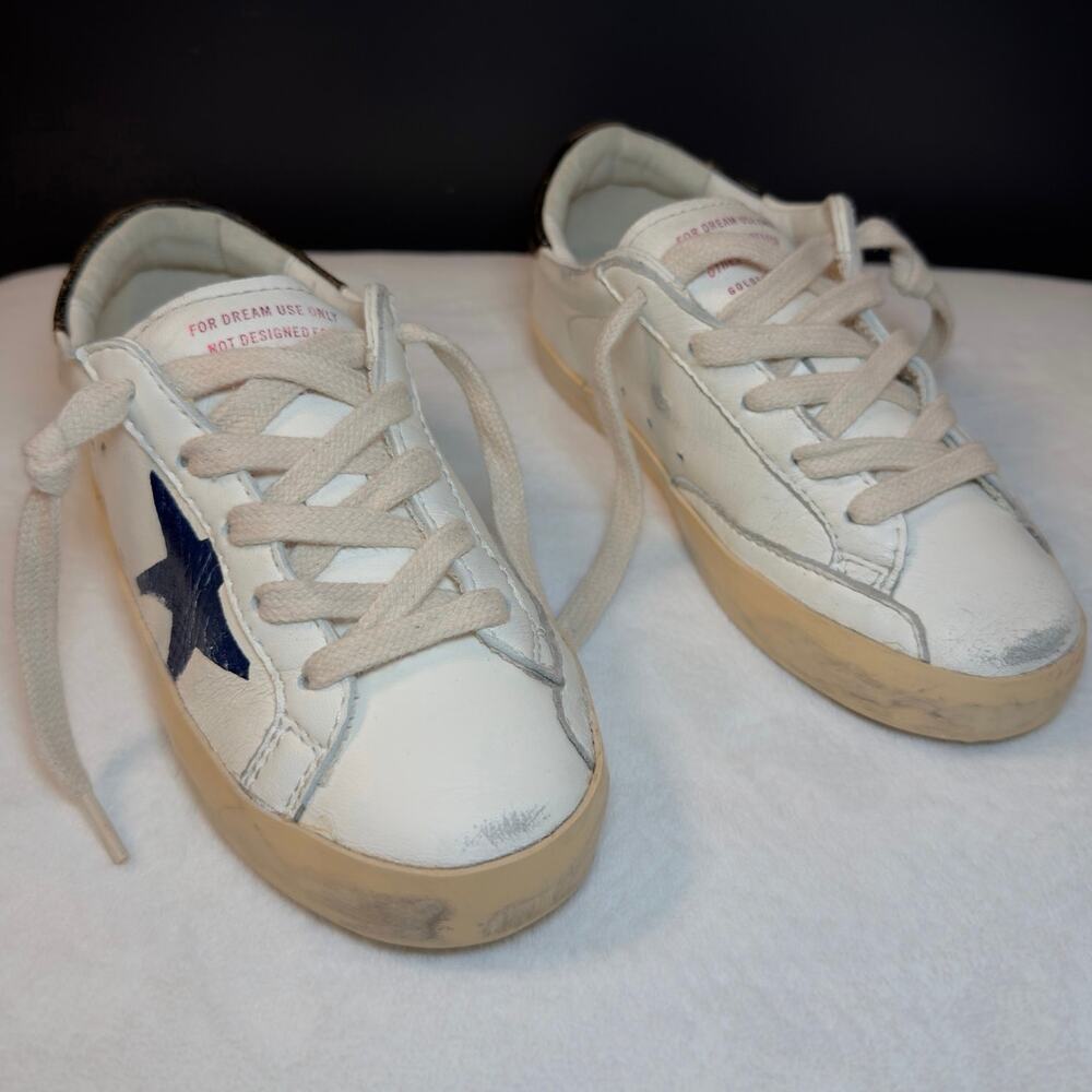 Golden Goose Superstar Young Kids White Navy Star GYF00270 EU 29 w/ Box - Picture 9 of 15